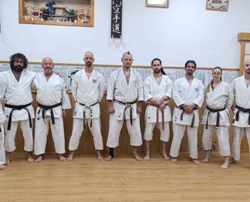 Sensei Aljosa com o grupo de Alcanena.